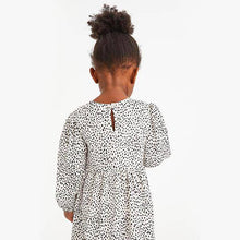 Load image into Gallery viewer, White/Black Dalmation Print Dress (3mths-6yrs) - Allsport
