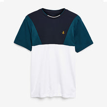Load image into Gallery viewer, White/Teal Blocking T-Shirt - Allsport
