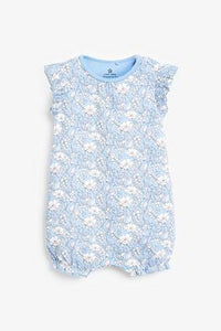 Blue 3 Pack Floral Rompers  (up to 18 months) - Allsport