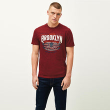 Load image into Gallery viewer, Red Marl Brooklyn Graphic T-Shirt - Allsport
