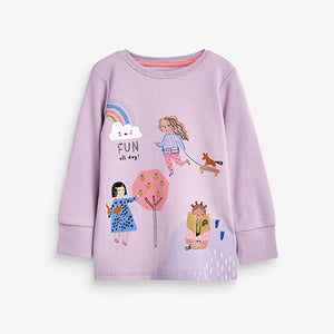 Multi 3 Pack Rainbow/Girl Cotton Snuggle Pyjamas (1.5-5yrs) - Allsport