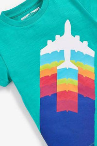 Teal Short Sleeve Aeroplane T-Shirt - Allsport