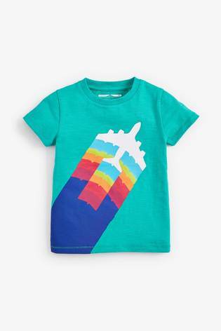 Teal Short Sleeve Aeroplane T-Shirt - Allsport