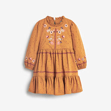 Load image into Gallery viewer, Burnt Orange Embroidered Dress (3mths-6yrs) - Allsport

