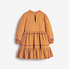 Load image into Gallery viewer, Burnt Orange Embroidered Dress (3mths-6yrs) - Allsport
