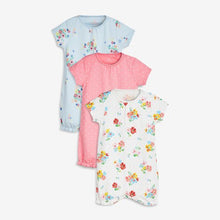 Load image into Gallery viewer, 3PK RED FLORAL ROMPERS (0-6MTHS) - Allsport
