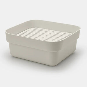 Brabantia Washing Up Bowl with Drying Tray Light Grey