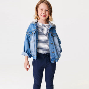 Navy Blue Skinny Fit Joggers (3-12yrs)