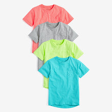Load image into Gallery viewer, 4PK FLURO PLAINS BASIC TOPS (3-12YRS) - Allsport
