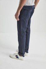Load image into Gallery viewer, Dark Blue Slim Fit Military Chinos Trouser - Allsport
