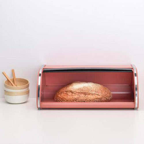 Brabantia Roll Top Bread Bin Terracotta Pink - Allsport