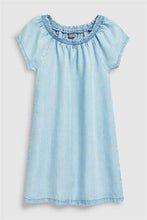 Load image into Gallery viewer, DENIM LW RUCHED DRESS (4-9YRS) - Allsport

