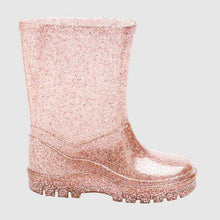 Load image into Gallery viewer, Rose Gold Glitter Wellies (Younger) - Allsport
