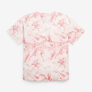 Pink Marble Slogan T-Shirt (3-12yrs) - Allsport