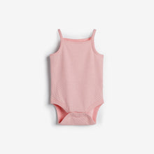 Load image into Gallery viewer, Pink 3 Pack Textured Vest Bodysuits (0mths-18mths) - Allsport
