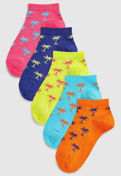 5PK BRIGHT PALM SPORT SOCKS - Allsport