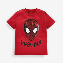 Load image into Gallery viewer, Red Spiderman Flippy Sequin License T-Shirt (3-12yrs) - Allsport
