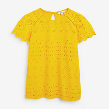 Load image into Gallery viewer, Yellow Broderie T-Shirt - Allsport
