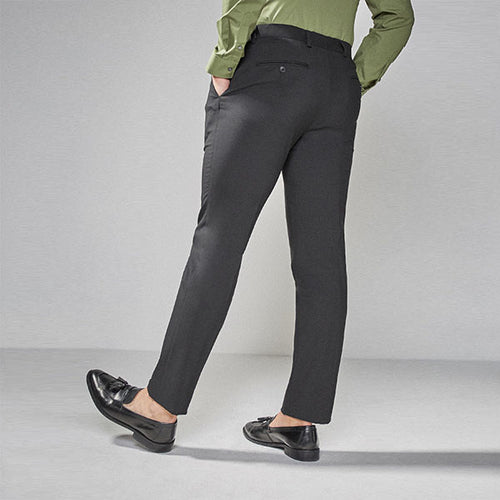 Black Skinny Fit Stretch Tonic Trousers - Allsport