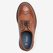 Load image into Gallery viewer, Tan Brown Leather Brogues (Older Boys )
