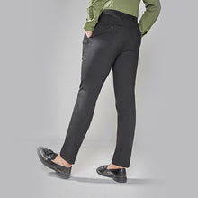 Load image into Gallery viewer, Black Skinny Fit Stretch Tonic Suit: Trousers - Allsport

