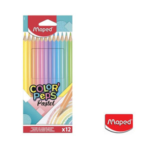 MAPED COLOR’PEPS PASTEL COLOURING PENCILS x12