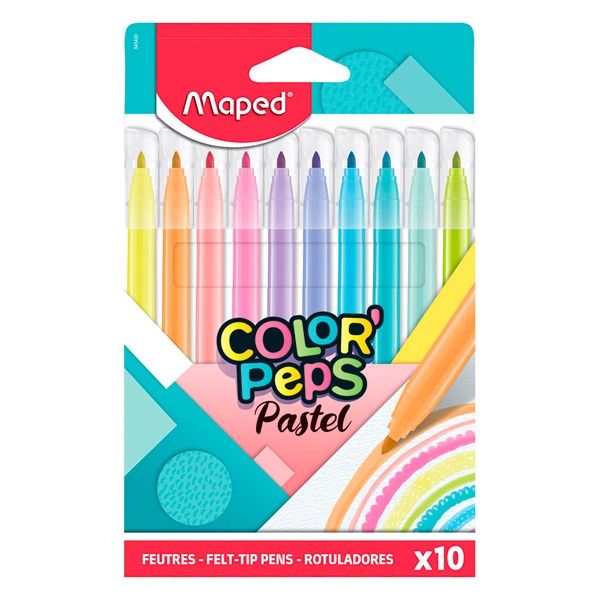 10 pastel felt Color'Peps