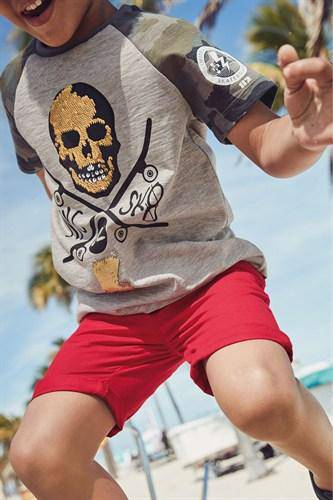 SEQUIN SKULL RAGL TOPS (3-12YRS) - Allsport