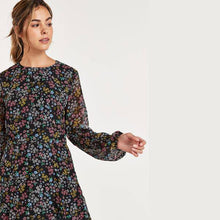 Load image into Gallery viewer, Black Floral Flippy Dress - Allsport
