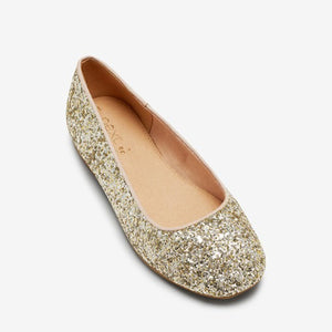 Gold Glitter Ballet Shoes  (older Girls) - Allsport