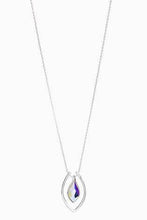 Load image into Gallery viewer, Silver Tone Tear Drop Necklace With Swarovski® Crystals - Allsport
