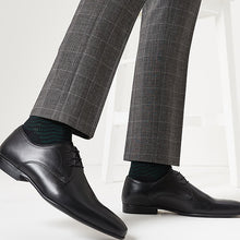 Load image into Gallery viewer, Black Leather Plain Derby Shoes
