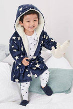 Load image into Gallery viewer, NEW NAVY WHITE STAR ROBE (12MTHS-6YRS) - Allsport
