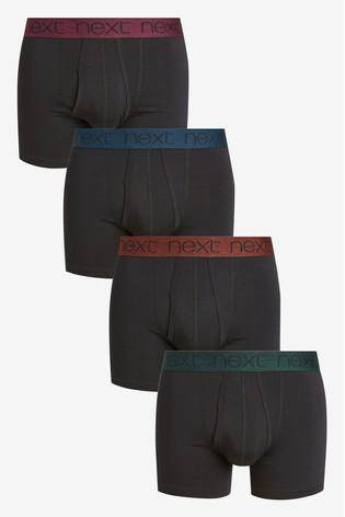 Black with Dark Waistband A-Fronts Four Pack - Allsport