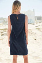 Load image into Gallery viewer, NAVY LINEN BLEND SHIFT DRESS - Allsport

