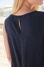Load image into Gallery viewer, NAVY LINEN BLEND SHIFT DRESS - Allsport
