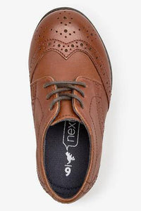 TAN LEATHER BROGUES SHOES - Allsport