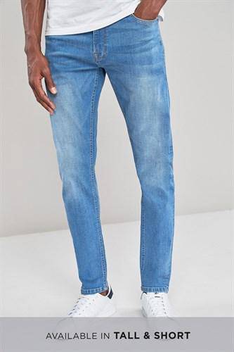 BRIGHT BLUE SKINNY FIT JEANS WITH STRETCH - Allsport