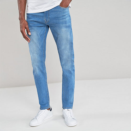 Bright Blue Skinny Fit Stretch Jeans - Allsport