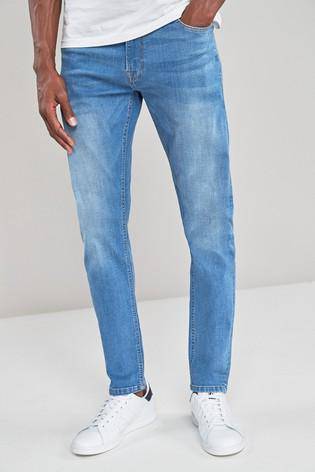 Bright Blue Skinny Fit Jeans With Stretch - Allsport