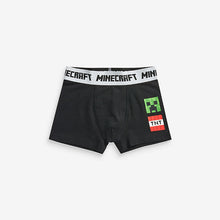 Load image into Gallery viewer, Black/Grey Minecraft 3 Pack Trunks (3-12yrs) - Allsport
