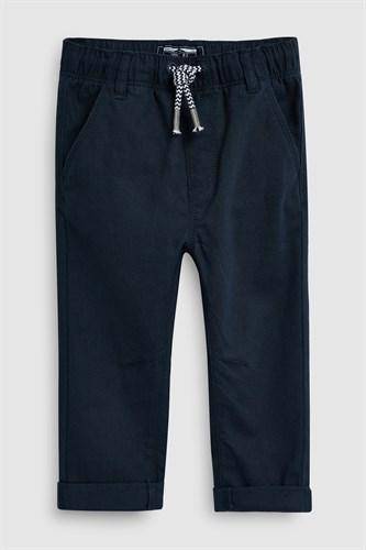 LINEN NAVY CASUAL TROUSERS (3MTHS-4YRS) - Allsport