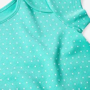 Bright Spots 5 Pack Printed Short Sleeve Bodysuits (0mths-18mths) - Allsport