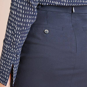 Navy Tailored Fit Pencil Skirt - Allsport