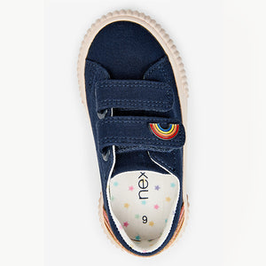Navy Rainbow Trainers (Younger Girls) - Allsport
