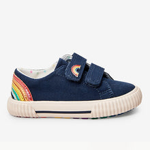 Load image into Gallery viewer, Navy Rainbow Trainers (Younger Girls) - Allsport
