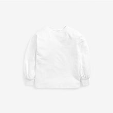 Load image into Gallery viewer, White Ecru Long Sleeve Cuffed Top (3-12yrs) - Allsport
