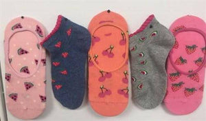 5PK FRUIT FOOTSIE SOCKS - Allsport