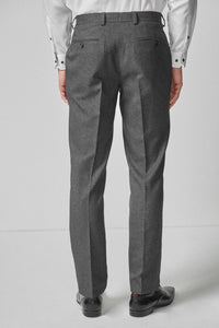 Grey Tailored Fit Puppytooth Trousers - Allsport