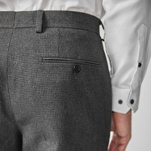 Grey Tailored Fit Puppytooth Suit: Trousers - Allsport